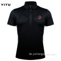 Feuchtigkeitstransportierendes Dry Fit Poloshirt Schwarz